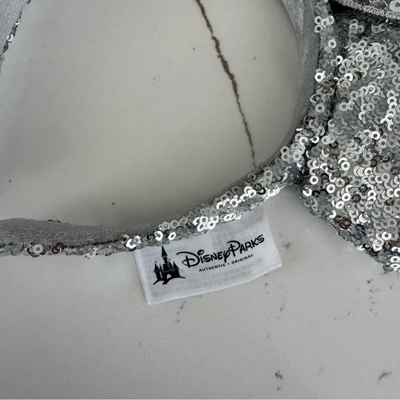 Disney Parks Silver Sequin Minnie Ears Headband - Picture 3 of 4
